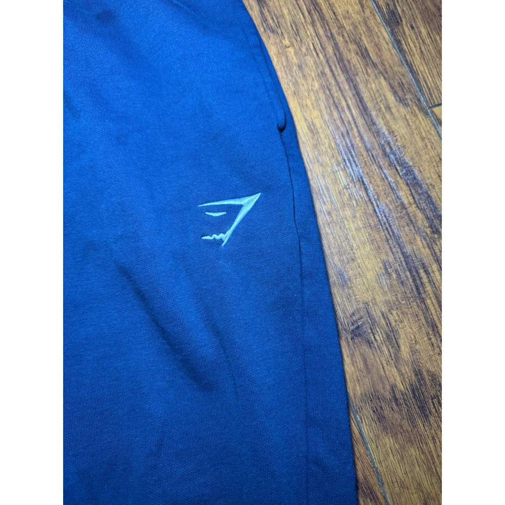 Gymshark Crest Joggers Mens Small Black Slim Sweatpants Fleece Training Pants - Picture 2 of 5